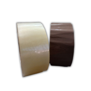 CINTA DE EMBALAR TRANSPARENTE Y MARRON